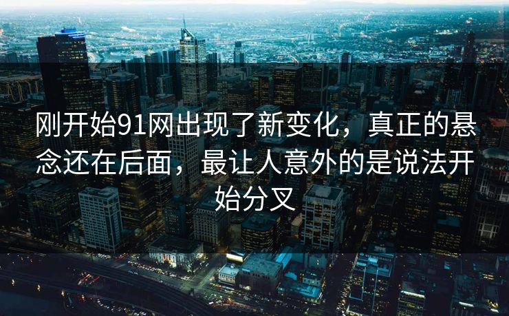 刚开始91网出现了新变化，真正的悬念还在后面，最让人意外的是说法开始分叉