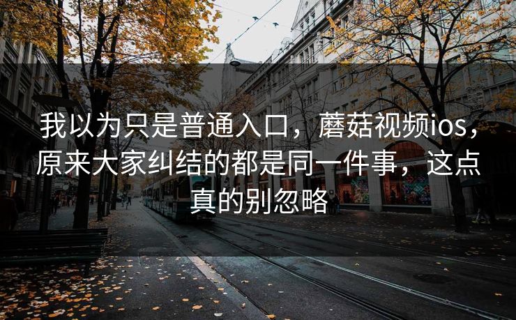 我以为只是普通入口，蘑菇视频ios，原来大家纠结的都是同一件事，这点真的别忽略