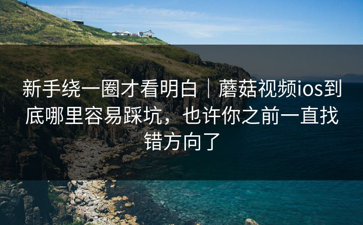 新手绕一圈才看明白｜蘑菇视频ios到底哪里容易踩坑，也许你之前一直找错方向了